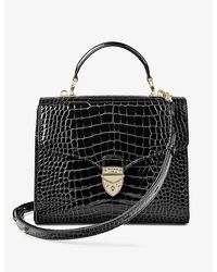 Aspinal of London - Mayfair Large Croc-embossed Leather Top-handle Bag - Lyst