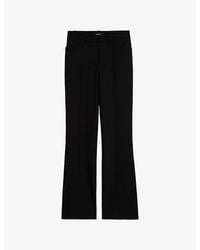 Zadig & Voltaire - Pistol Flared-Leg Mid-Rise Stretch-Woven Trousers - Lyst