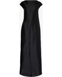 Givenchy - Open-back Split-hem Wool And Silk-blend Maxi Dress - Lyst