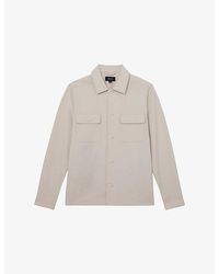 Reiss - Cleric Patch-Pocket Stretch-Woven Overshirt - Lyst