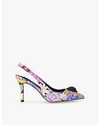 Kurt Geiger - Belgravia High Slingback Woven Heeled Courts - Lyst
