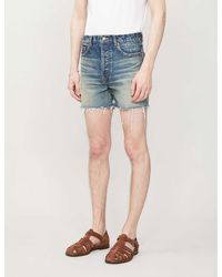 saint laurent denim shorts