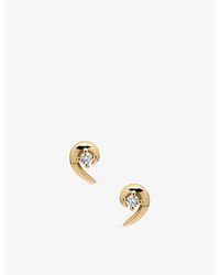 Shaun Leane - Talon 18Ct And 0.12Ct Diamond Stud Earrings - Lyst