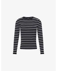 ME+EM - Ultimate Rib Striped Stretch-Cotton Top - Lyst