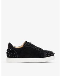 Christian Louboutin - Vieira 2 Orlato Spiked Suede Low-Top Trainers - Lyst