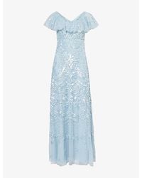 Needle & Thread - Freya V-Neck Tulle Gown - Lyst