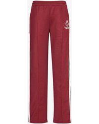 Sporty & Rich - Crown Logo-embroidered Woven Track jogging Bottoms - Lyst