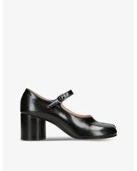 Maison Margiela - Tabi 60 Split-Toe Block-Heel Leather Mary-Janes - Lyst