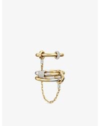 Iphoria - Hookup Ii 18Ct Vermeil And 1.04Ct Topaz Chain Ring - Lyst