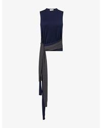 JW Anderson - Waist-Tie Cotton And Wool Blend Tank Top - Lyst