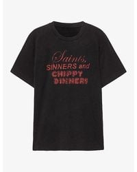 AllSaints - Chippy Graphic-Print Cotton T-Shirt - Lyst