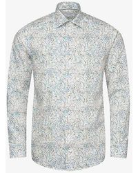 Eton - Paisley-print Regular-fit Cotton-blend Shirt - Lyst