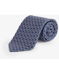 Ferragamo - Wave-print Silk Tie - Lyst
