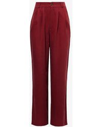 Reformation - Mason Wide-leg High-rise Woven Trousers - Lyst