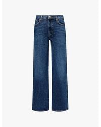 Agolde - Harper Branded-Hardware Straight-Leg Mid-Rise Jeans - Lyst