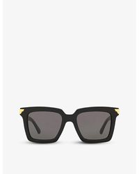 Bottega Veneta - Bv1005s Square-framed Acetate Sunglasses - Lyst