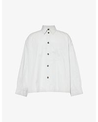 Bottega Veneta - Dropped-shoulder Relaxed-fit Cotton And Silk-blend Overshirt - Lyst