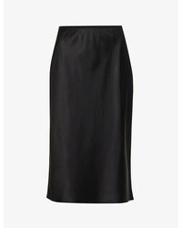 JOSEPH - Isaak Silk-satin Midi Skirt - Lyst