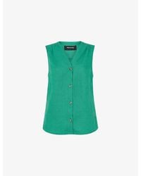 Whistles - Laura V-Neck Linen Waistcoat - Lyst