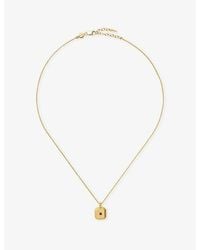 Missoma - January Garnet Birthstone 18Ct Vermeil Sterling Pendant Necklace - Lyst