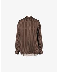 Frankie Shop - Peri Striped Woven Shirt - Lyst