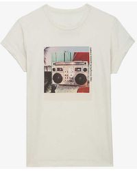 Zadig & Voltaire - Anya Graphic-print Short-sleeve Cotton T-shirt - Lyst