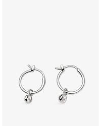 Missoma - April Birthstone Mini Charm Plated Brass And Crystal Quartz Hoop Earrings - Lyst