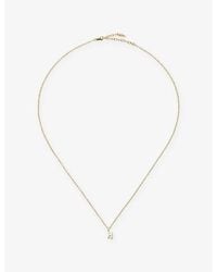 Missoma - Fine Initial Mini H 14Ct Pendant Necklace - Lyst