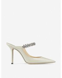 Jimmy Choo - Bing 100 Crystal-embellished Patent-leather Heeled Mules - Lyst