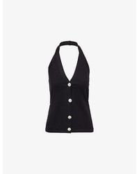 Amy Lynn - Clarissa Halterneck Knitted Top - Lyst