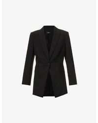 Theory - Etiennette Single-Breasted Relaxed-Fit Wool-Blend Jacket - Lyst