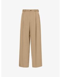 The Row - Thom Pressed-Pleat Wool Trousers - Lyst
