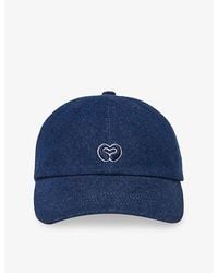 Maje - Logo-Embroidered Denim Baseball Cap - Lyst