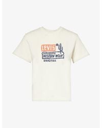 Levi's - Branded-print Short-sleeved Cotton-jersey T-shirt - Lyst