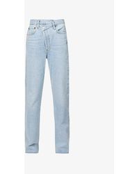Agolde - Criss Cross Straight-leg High-rise Organic-cotton Jeans - Lyst
