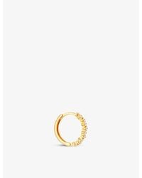 Astrid & Miyu - Cluster Crystal 18Ct-Plated Sterling And Cubic Zirconia Hoop Earring - Lyst