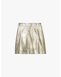 Zadig & Voltaire - Jinette Regular-fit High-rise Leather Mini Skirt - Lyst
