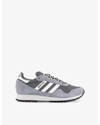 adidas - New York Suede And Mesh Low-Top Trainers - Lyst
