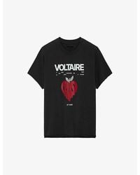 Zadig & Voltaire - Tommer Graphic-print Short-sleeve Cotton T-shirt - Lyst