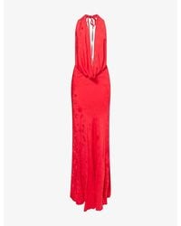 Rat & Boa - Alita Backless Satin Maxi Dress - Lyst