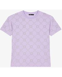 Maje - Clover Studded Cotton T-shirt - Lyst