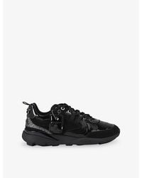 Kurt Geiger - Kurt Runner Suede And Patent-Leather Trainers - Lyst
