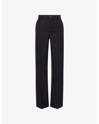 Rick Owens - Wide-Leg Work Wool Trousers - Lyst