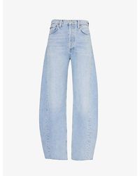 Agolde - Luna Faded-wash High-rise Recycled-denim Jeans - Lyst