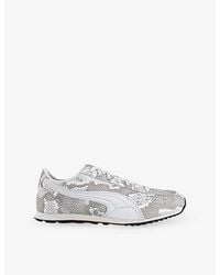 PUMA - Sprint Printed Leather Trainers - Lyst
