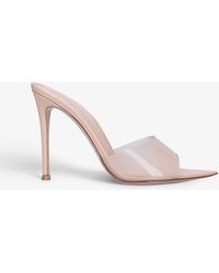 Gianvito Rossi - Elle Leather And Pvc Mules - Lyst
