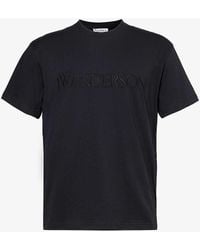 JW Anderson - Logo-embroidered Cotton-jersey T-shirt - Lyst