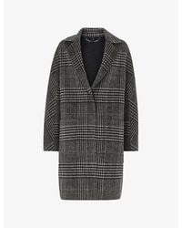 Whistles - Cassie Double Face Check Wool-Blend Coat - Lyst