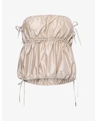 St. Agni - Paper Taffeta Silk-Blend Top - Lyst