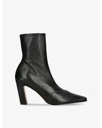KHAITE - Nevada Leather Heeled Ankle Boots - Lyst